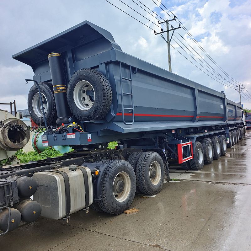 4-axle 35 Cubic Meter Dump Trailer
