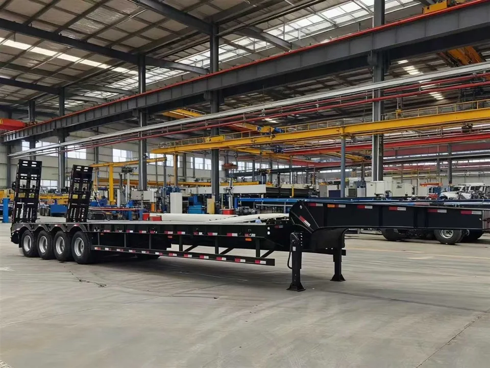 4-axle 50-ton Low Flatbed Semi Trailer factory