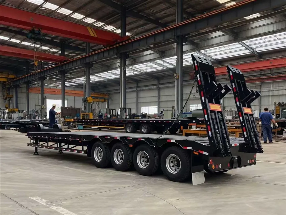 4-axle 50-ton Low Flatbed Semi Trailer